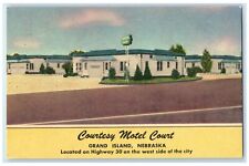 c1940's Courtesy Motel Court Exterior Roadside Grand Island Nebraska NE Postcard picture