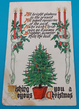 TUCK'S & SONS EMBOSSED CHRISTMAS TREE POSTCARD NO. 529 1914 picture