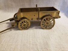 BEAUTIFUL VINTAGE BRASS OX CART (CART ONLY) Moving Wheels 8