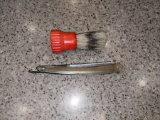 Antique Straight Edge Razor & an Ever Ready 200 Count Badger Shaving Brush picture