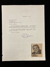 Andy Rooney Signed Autograph 1982 Letter 60 Minutes CBS News picture