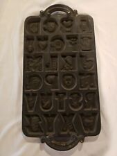 John Wright Co Cookie Candy Mold ALPHABET Iron clad  14.75