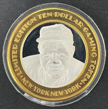 Ten Dollar Gaming Token Limited Edition Babe Ruth Las Vegas New York Casino .999 picture