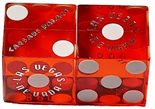 Dice Caesar's Palace Casino Las Vegas NV 1 Pair(2-Dice) 19mm Red Polished picture