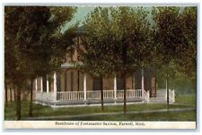 c1910 Residence Of Postmaster Saxton Farwell Michigan MI Unposted Trees Postcard picture