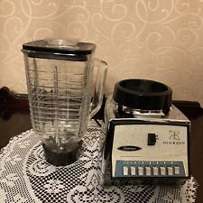VTG Osterizer Galaxie VIII Blender Chrome 8 Speed Glass Pitcher Atomic 1960s picture