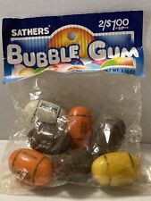 Vintage 1991 Sathers  FOOTBALLS Bubble Gum-- 2.50oz Bag Container-NOS-Sealed picture