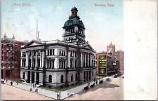Post Office, Denver Colorado - Vintage divided back Postcard c1900s picture