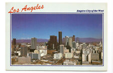 Los Angeles CA Postcard Skyline Mountains c1980s picture