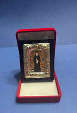Saint Paisios of Mount Athos- SILVER ICONS WITH VELVET BOX DIMENSION 3.5 x 3.5 picture