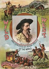 Buffalo Bill Cody Poster PHOTO Wild West Show Cowboy 1893 Saloon Bar Decor 5x7 picture