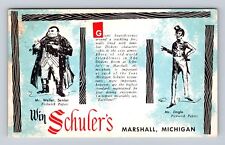 Marshall MI-Michigan, Win Schuler's, Advertisement, Antique, Vintage Postcard picture