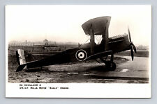 RPPC WWI Airco DH.4 Fighter De Havilland Biplane FLIGHT Photograph UK Postcard picture