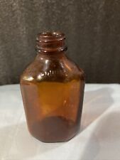 Vintage Squibb brown amber Bottle 4” medicine NO LID picture