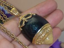 Imperial Collection by Tatiana Faberge Locket Enamel Egg Pendant Necklace W/Tag picture