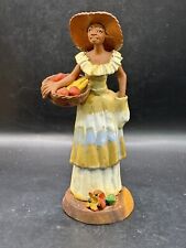 RARE Jamaica Frazer’s Ceramic Earthware Jamaican Lady W/ Fruit Figurine picture