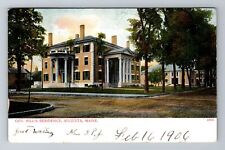Augusta ME-Maine, Governor Hill's Residence, Antique Vintage c1906 Postcard picture