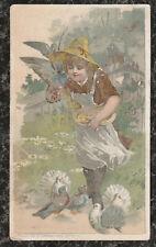 1889 Victorian Trade Card Arbuckle's Ariosa Coffee Pigeons Cooking Notes #2 5x3 picture