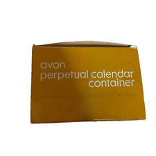 Rare Vtg AVON Prepetual Calender 1980-2030 Tin Container Made In England Prop picture