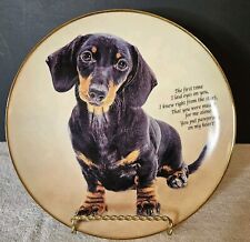Danbury Mint Pawprints On My Heart Cherished Dachshunds Collector Plate #J2685  picture