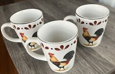 Vintage Todays Home Oversized Rooster Mug Chicken Farm Farmhouse Rustic Set Of 3 picture