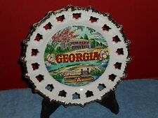 Vintage GEORGIA Souvenir Plate RIVERBOAT Porcelain Pinwheel Doric Lace SCOTTY picture