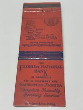 Vintage Matchbook Florida National Bank Gainesville Florida Advertisement picture