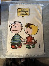 Vintage 1971 Peanuts Sally And Linus Cotton Hand Towel from JCPenney picture