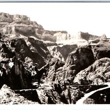 c1940s AZ WIld West Apache Trail RPPC Fish Creek Canyon Horse Real Photo PC A135 picture