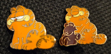 Lot of 2 - Vintage 1978 - Two Garfield Enamel Pins picture