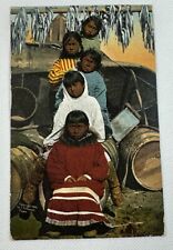 1910s Native Five Little Sisters Eskimo Indigenous Girls Antique Postcard picture