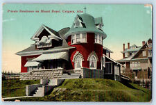 Calgary Alberta Canada Postcard Private Residence on Mount Royal c1910 picture