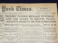 1917 DECEMBER 29 NEW YORK TIMES - TROTZKY TO ISSUE MESSAGE TO WORLD - NT 8263 picture