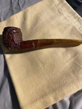VINTAGE LORENZO ITALIAN TOBACCO PIPE W/LUCITE CURVED TIP picture