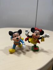 Vintage Disney Mickey and Minnie Mouse Superman/woman Mini Figurines picture