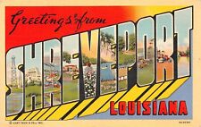 Greetings From Shreveport Louisiana Large Letter 1941 Postcard picture