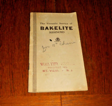 (1933) The Versatile Service of BAKELITE (Resinold) Informational Booklet- Rare picture