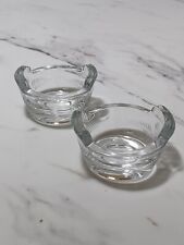 Pair of Beautiful Vintage Signed HAWKES Etched Glass Salt Cellars picture