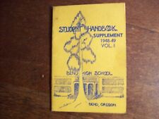 Vtg 1948/49 Bend Oregon High School Student Handbook Supplemant Booklet picture