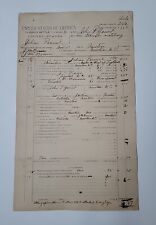 Antique 1885 Prisoner Certificate Sheet Document Named Prison Vtg Paper NC USA picture