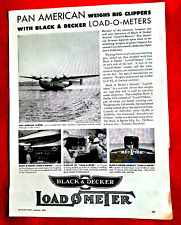 PAN AM AD 1942 WWII BLACK & DECKER Load-O-Meters weigh Boeing 314 Clippers picture
