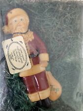 Vintage 1982 Charlie McGee Ceramic Ornaments Set Of 2 Santa And Mrs Claus. picture