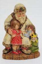SIGNED & DEDICATED 1991 562 VAILLANCOURT FOLK ART 23/200 WHITE FATHER CHRISTMAS picture