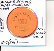 $1000 CASINO CHIP -ALIANTE STATION LV NV 2009 H&C(RHC) #E6887 POKER NCV OBS CLOS picture