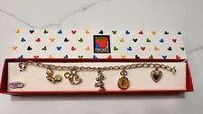 Vintage Disney Mickey Mouse Gold Tone Charm Bracelet 18KT Electroplated picture