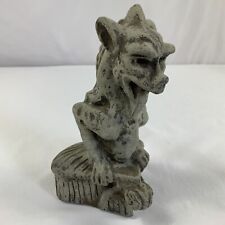 VTG Shelf Sitter Stone Gothic Gargoyle With Tongue Sticking Out Figurine 6” picture