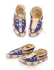 Handmade Sioux Style Beaded Moccasin Native Powwow Regalia BM913 picture