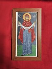 4x9.5 Protection of The Holy Theotokos Byzantine Orthodox Christian Icon picture