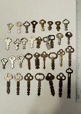 Lot of Thirty-three (33) Assorted Double Sided Vintage Antique Keys picture