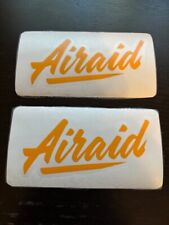 AIRAID Cold Air Intakes Racing Decals ORANGE 2PC SET NHRA NASCAR Parts picture
